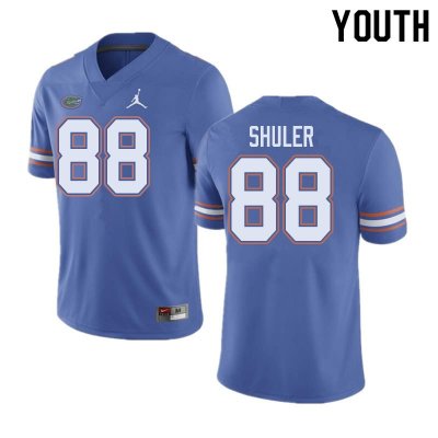 Youth Florida Gators #88 Adam Shuler NCAA Jordan Brand Blue Authentic Stitched College Football Jersey JCS2062FU